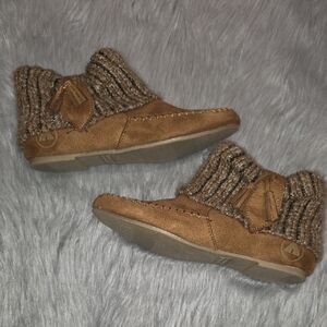 Airwalk Brown Knit Ankle Booties